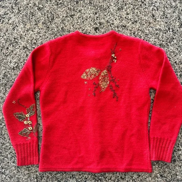 ✨VTG✨SUSAN BRISTOL Beautiful Vintage
Red Wool Embellished Size Small BUTTON UP - Picture 4 of 11